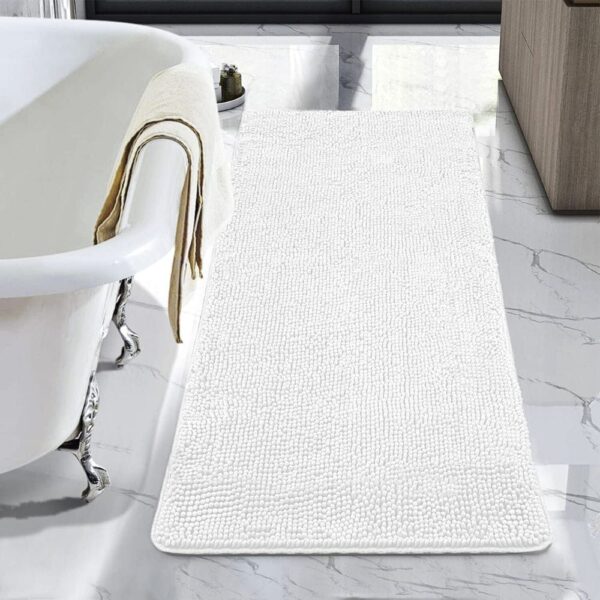 Antislip badmat wit met textuur voor badkamer.