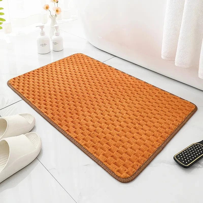 Antislip grootformaat badmat oranje, comfortabel en veilig voor badkamer.