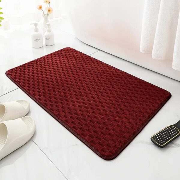 Antislip badmat grootformaat rood voor badkamer.