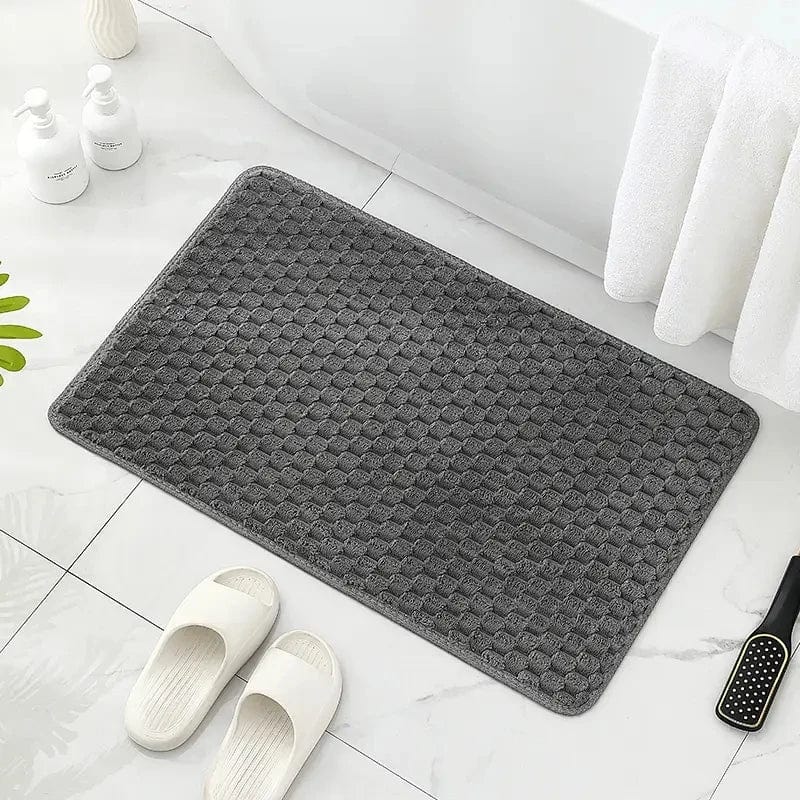 Antislip grootformaat badmat grijs, comfortabel en veilig voor badkamer.