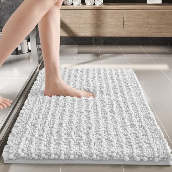 Anti-slip douche mat wit, comfortabel en veilig voor voeten.