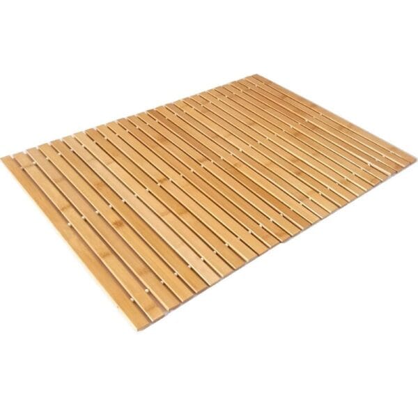 Bamboe badkamermat, natuurlijk en duurzaam voor je badkamer.