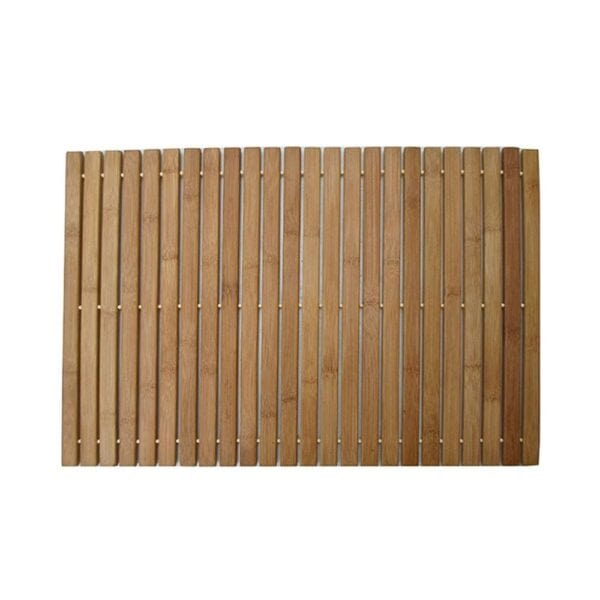 Bamboe badmat antislip, natuurlijk houten vloermat voor badkamer.