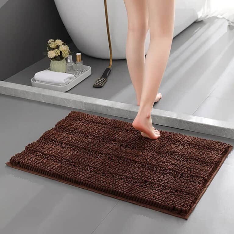 Bruine Chenille Badkamer Mat.