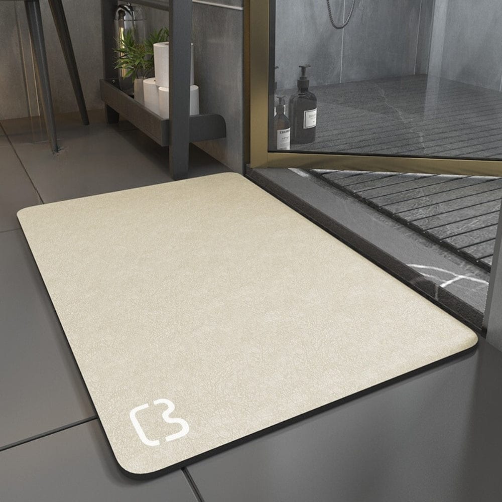 Diatomiet badmat 80cm, natuurlijk, anti-slip, voor badkamer.