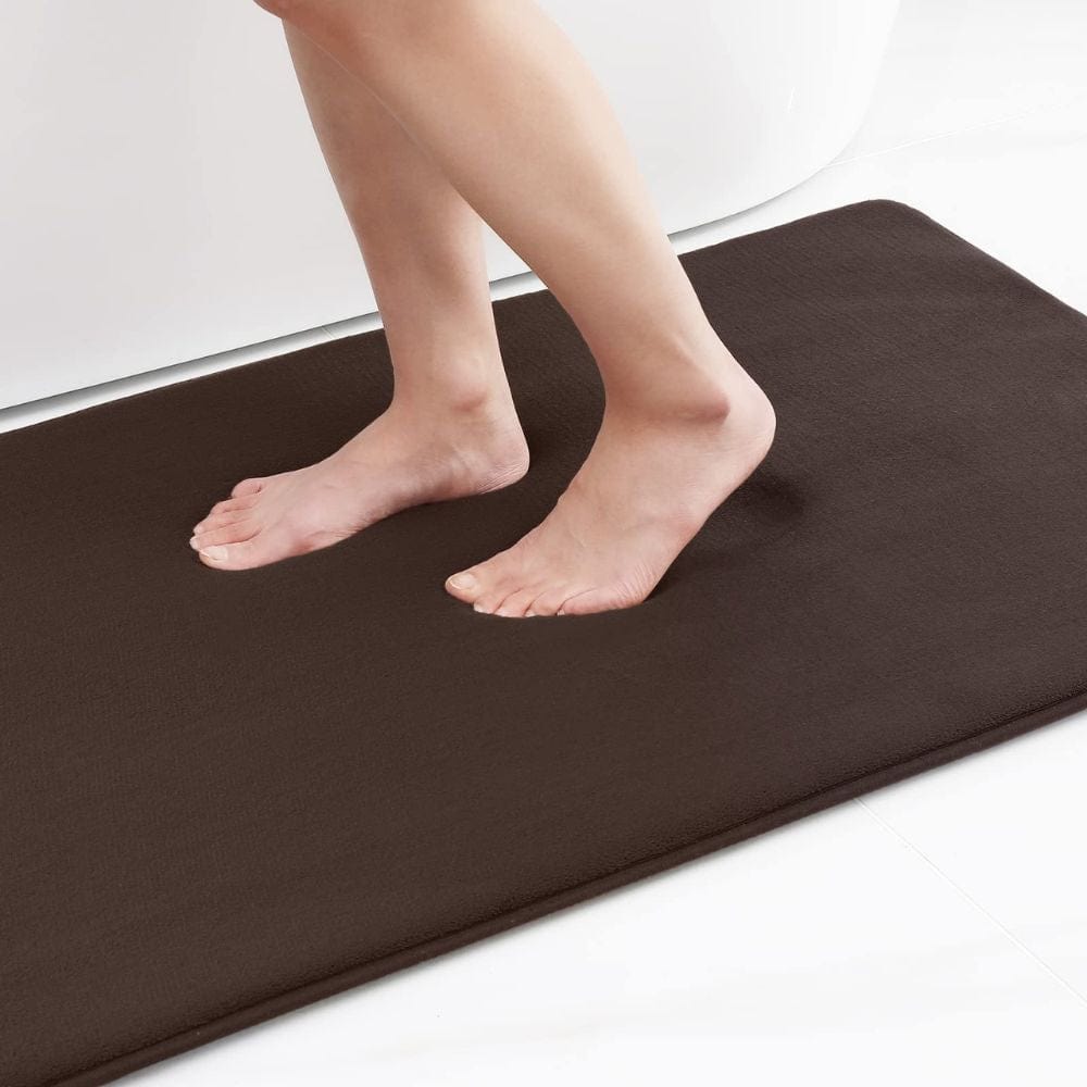 Grote badkamer tapijt anti-slip bruin, veilig staan na bad.