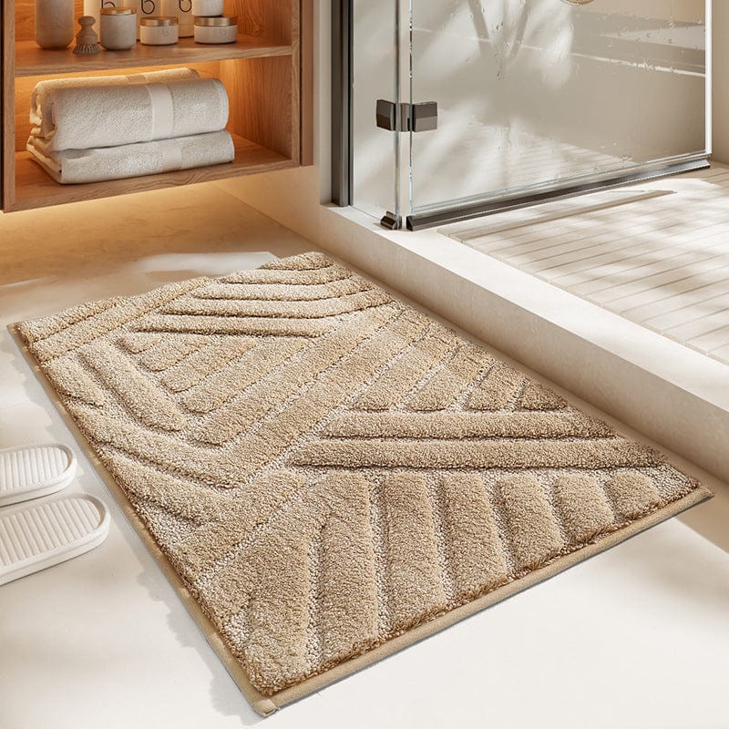 Grote badmat met geometrisch patroon voor badkamer.