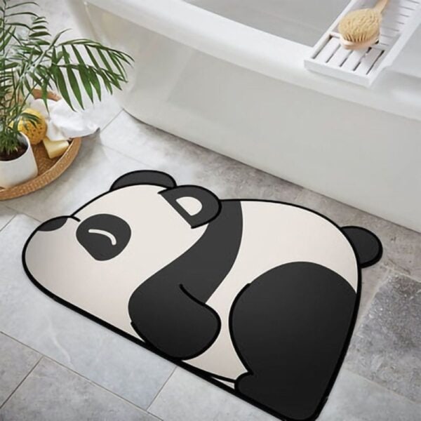 Kawaii panda badmat voor schattige badkamerdecoratie.