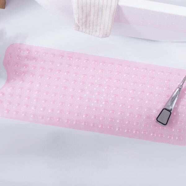 Roze antislip badmat met bubbels voor veilig baden.
