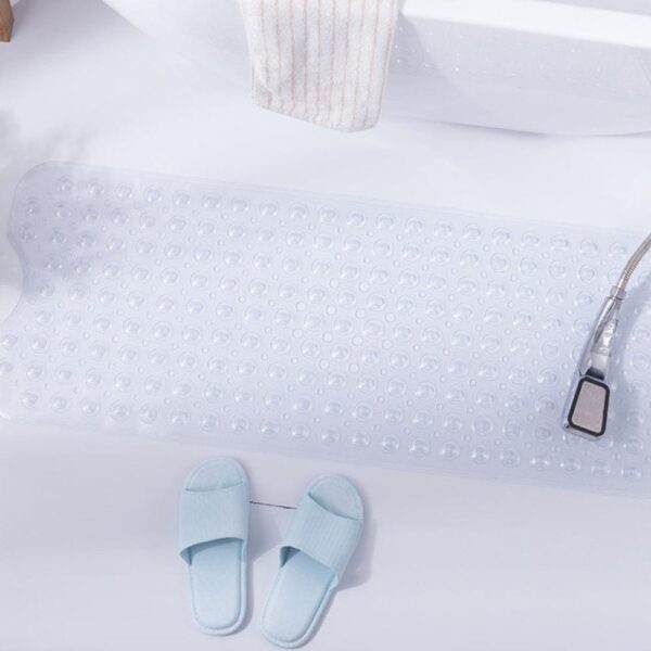 Transparante badmat anti-slip met bubbels voor veilig baden.
