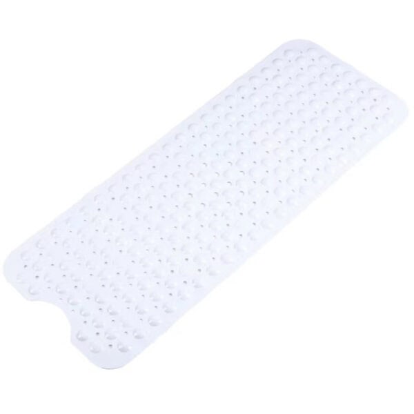 Witte badmat met anti-slip textuur voor veiligheid in de badkamer.