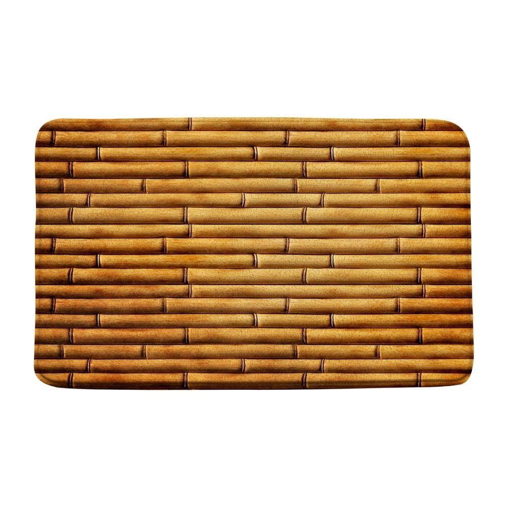 Zen badmat met bamboe textuur voor ontspanning in de badkamer.