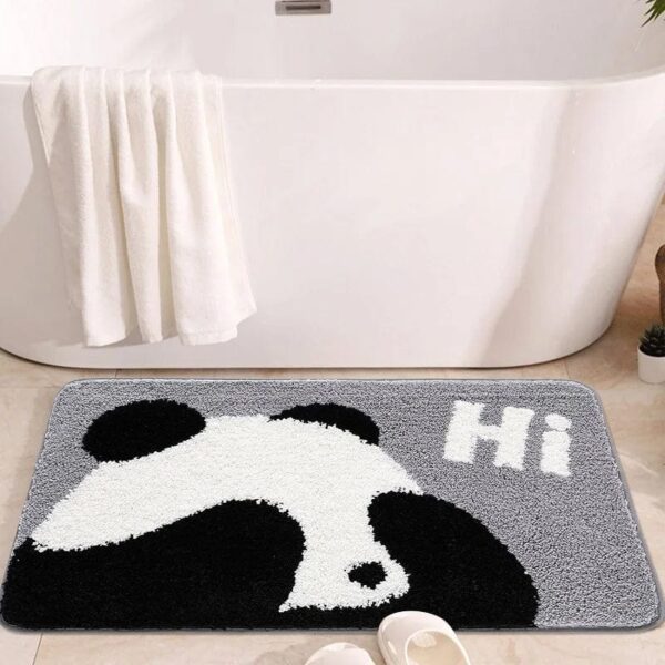 Panda badmat douche met 'Hi' tekst, badkamer decoratie.
