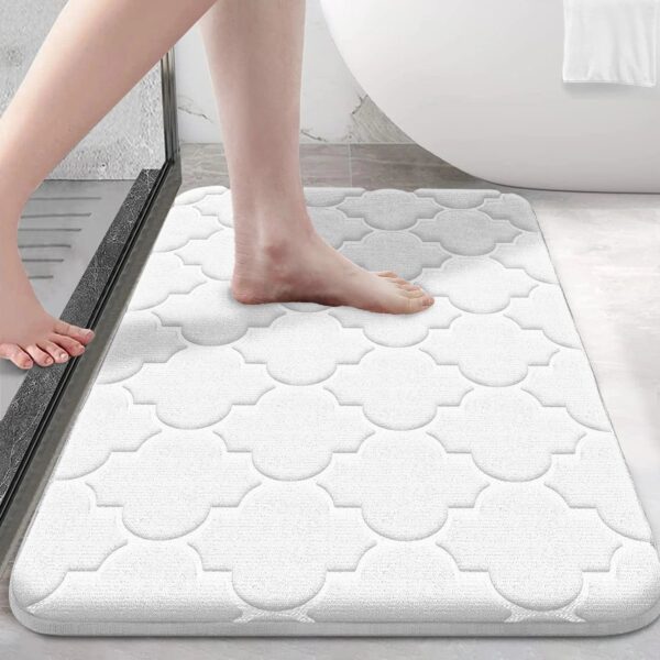 Traagschuim badmat voor badkamer, comfortabel en anti-slip.
