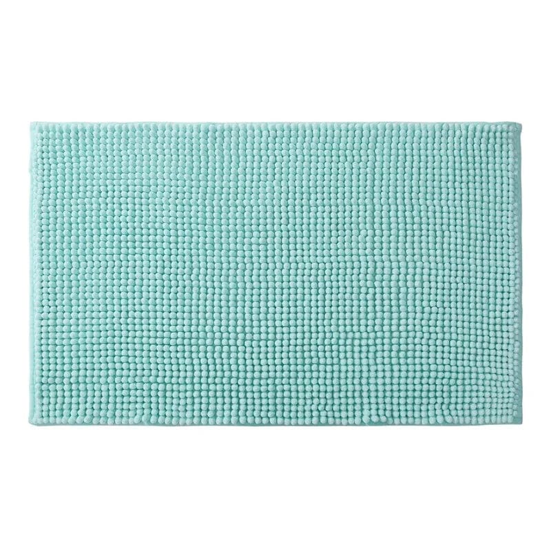 Turquoise badmat met textuur, stijlvol voor badkamer.