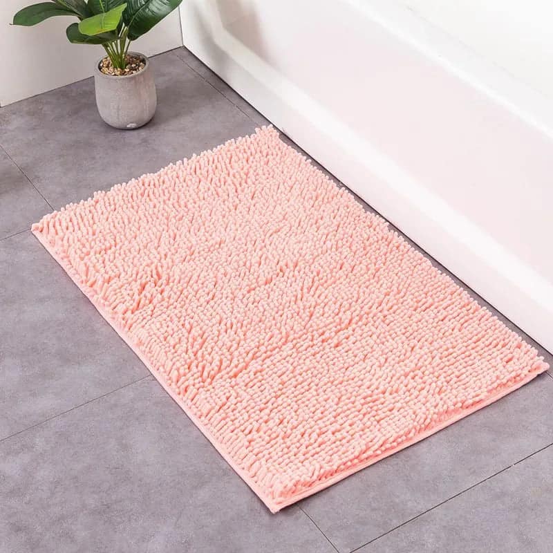 Pink 60x90 Bath Mat for Bathroom, Soft Chenille Bath Rug.