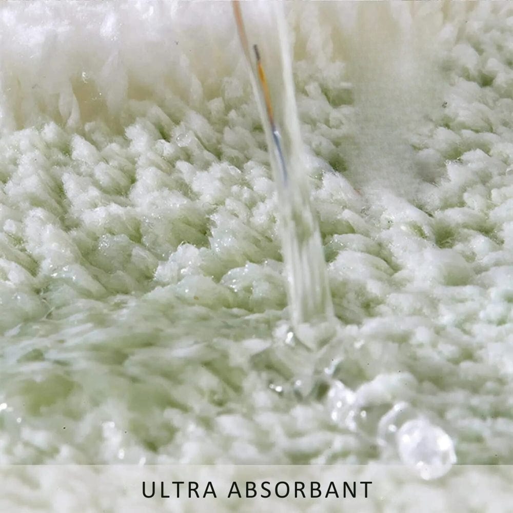 Avocado Bath Mat absorbing water, ultra absorbent.
