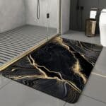 Black And Gold Bath Mat