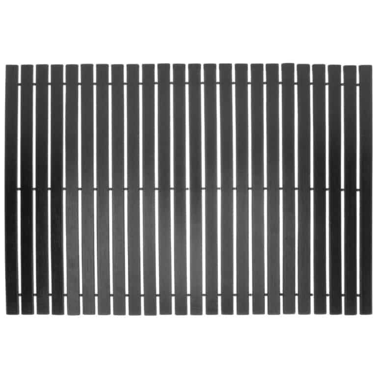 Black Bamboo Bath Mat