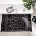 Black Cotton Bath Mat