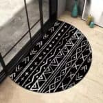 Black Half Circle Bath Mat