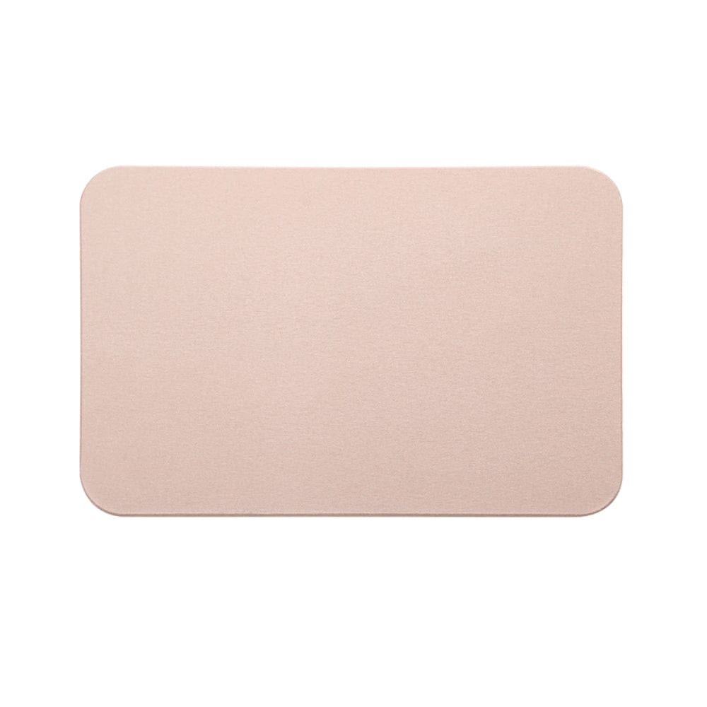 Diatomite soft absorbent bath mat in blush pink.