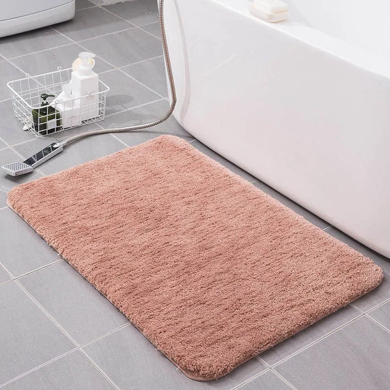 Extra Large Bath Mat in Soft Pink for Bathroom.