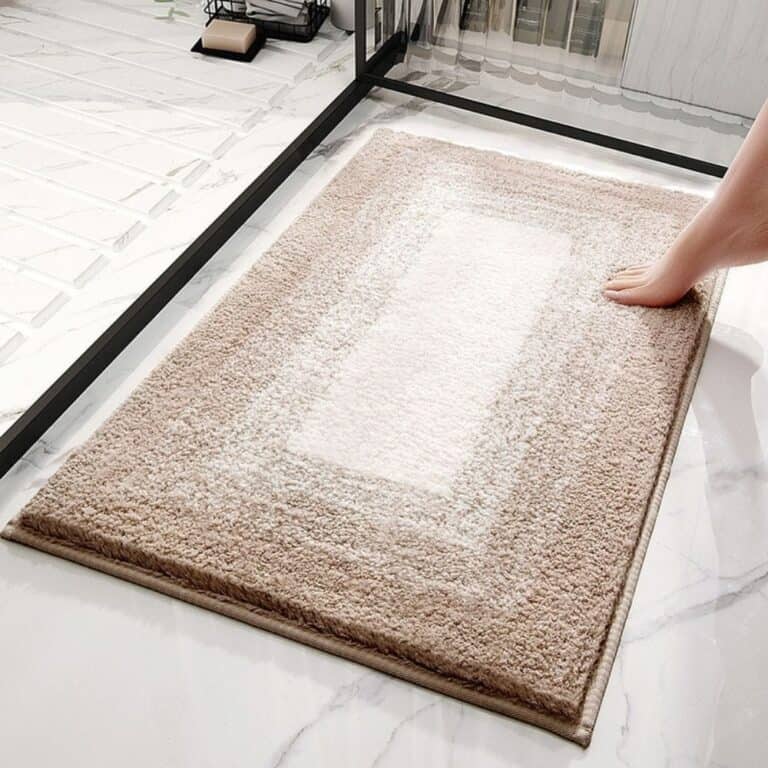 Fluffy White Bath Mat