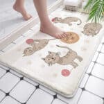 Grey Fluffy Bath Mat