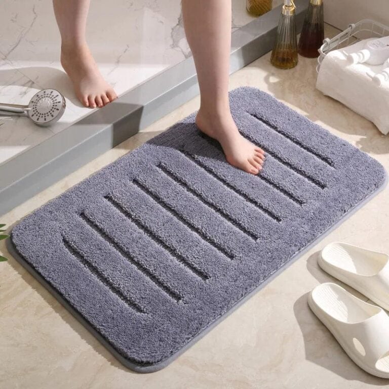 Grey Microfiber Bath Mat