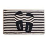 Grey Striped Bath Mat