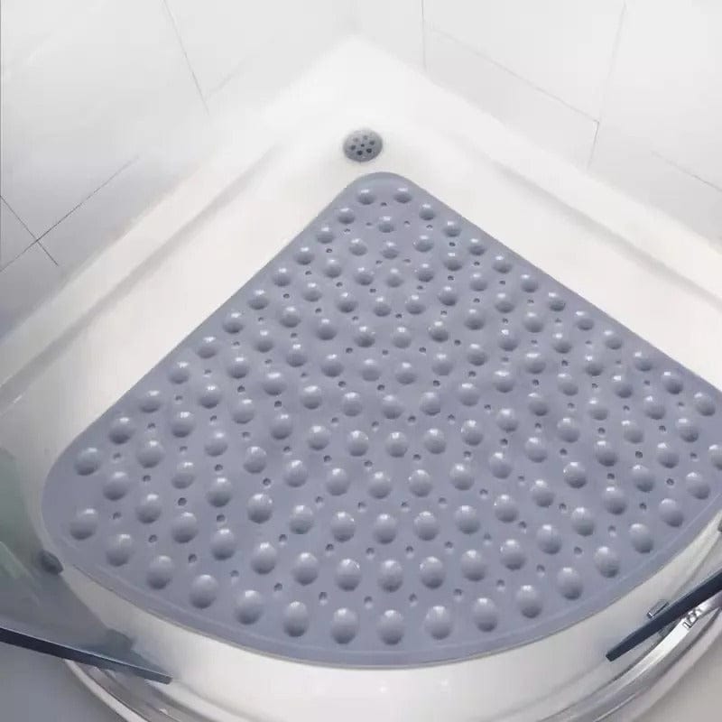 Half Round Bath Mat for Shower, Non-Slip Silicone Design.