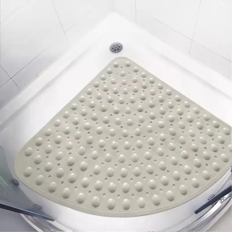 Half Round Bath Mat with Non-Slip Texture for Shower.