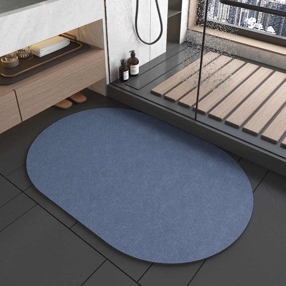 Japanese Diatomite Bath Mat, Non-Slip, Absorbent, Modern Bathroom Rug.