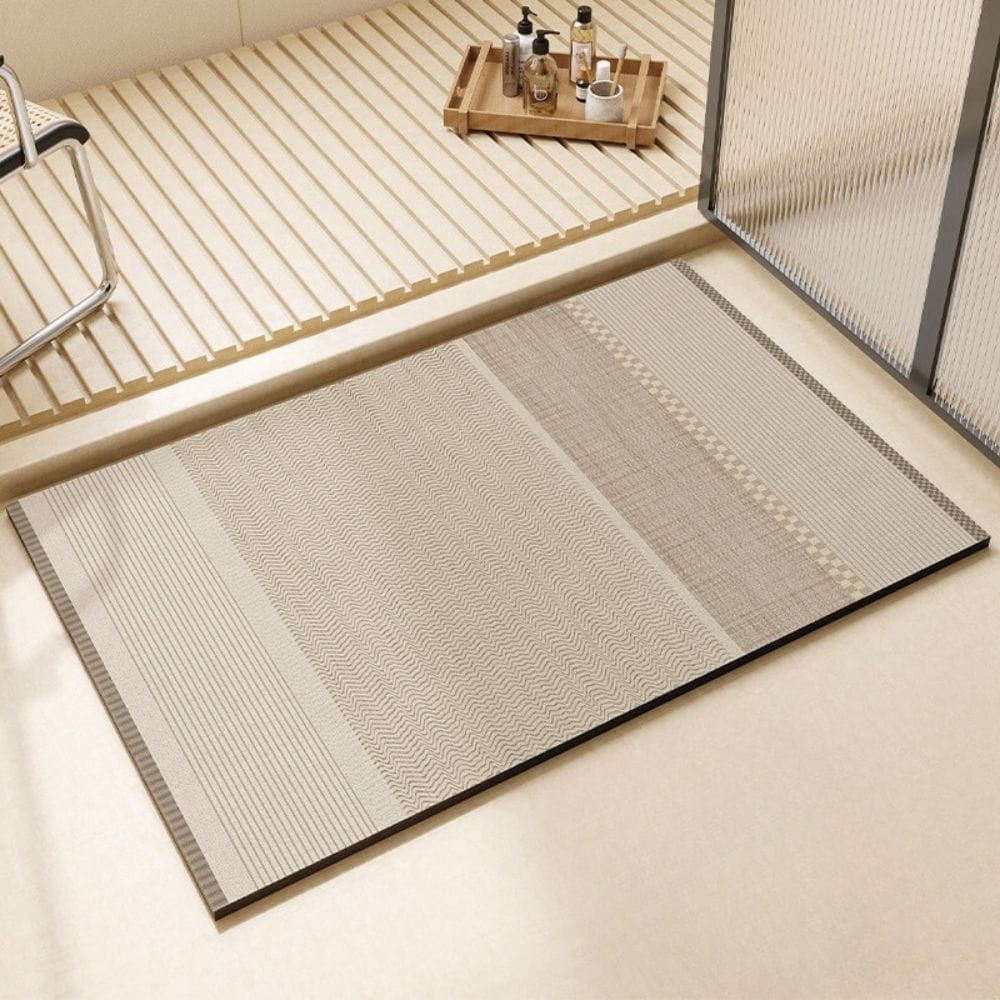 Large Diatomaceous Earth Bath Mat for Eco-Friendly Bathroom.