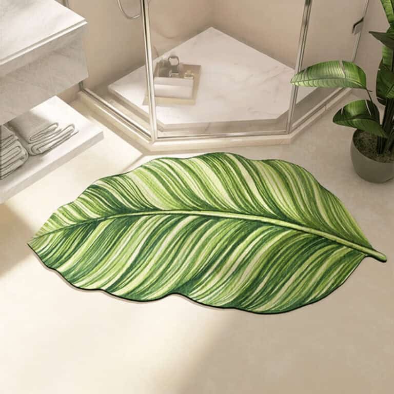 Leaf Shaped Bath Mat