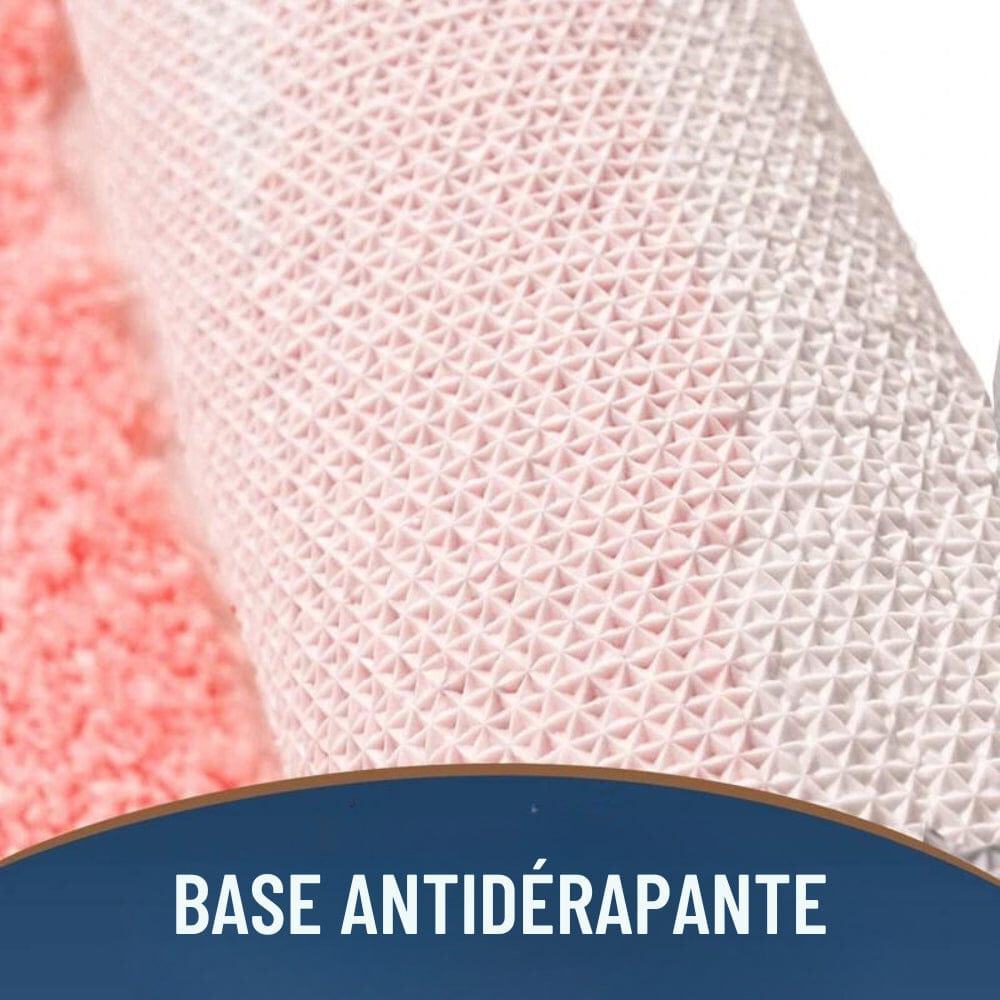 Comfy Bath Mat with non-slip textured base for bathroom safety.