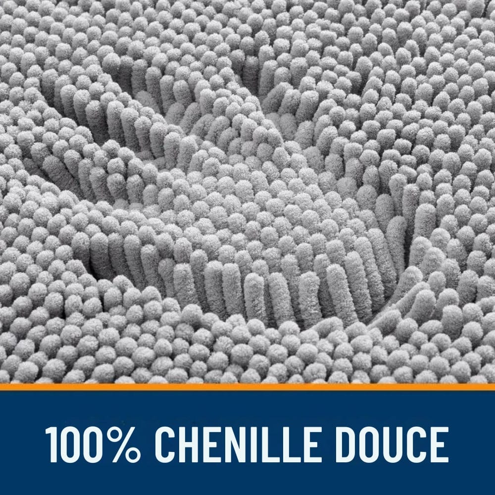 Micro Chenille Bath Mat - Soft 100% Chenille Texture.