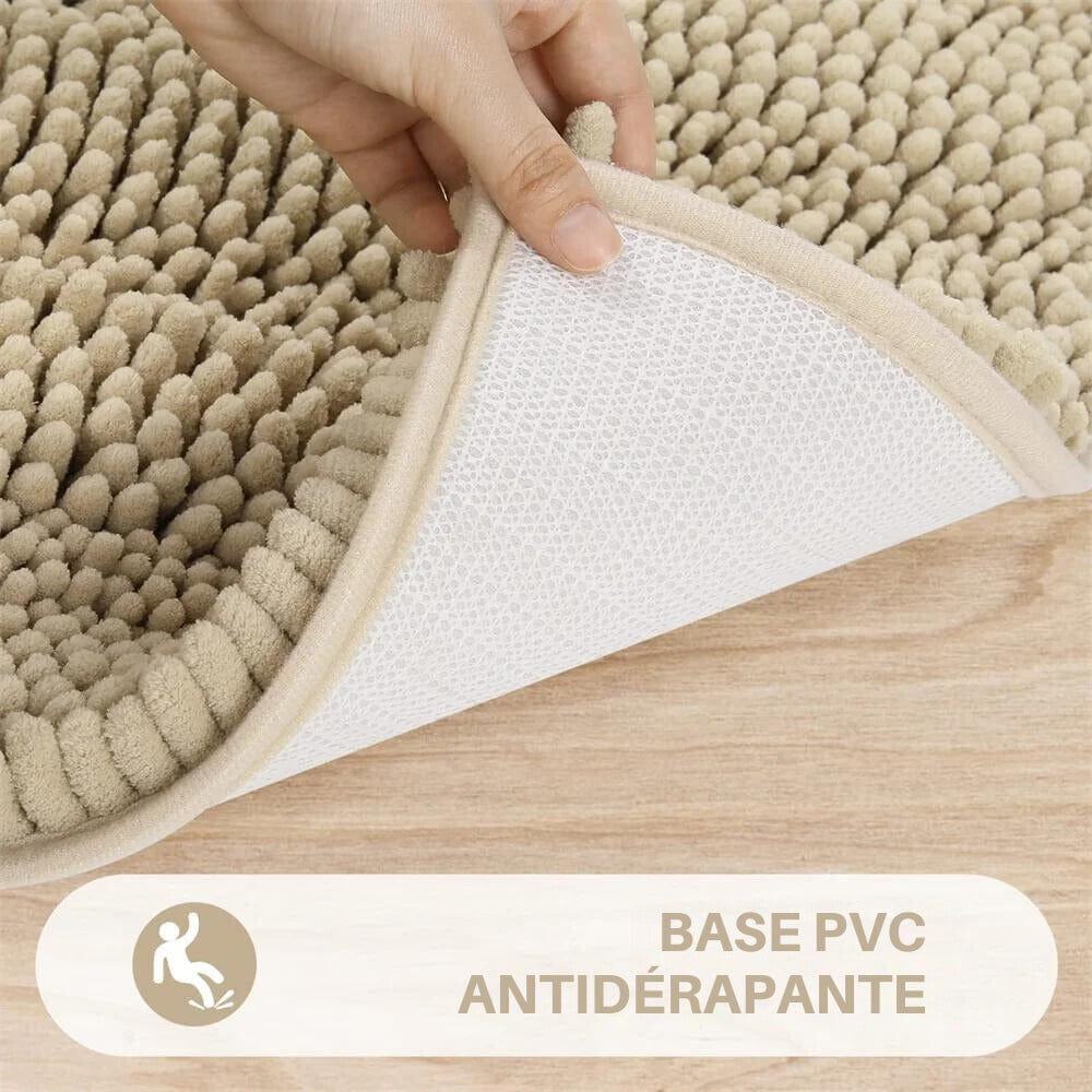 Mini Microfiber Bath Mat with Non-Slip PVC Base.