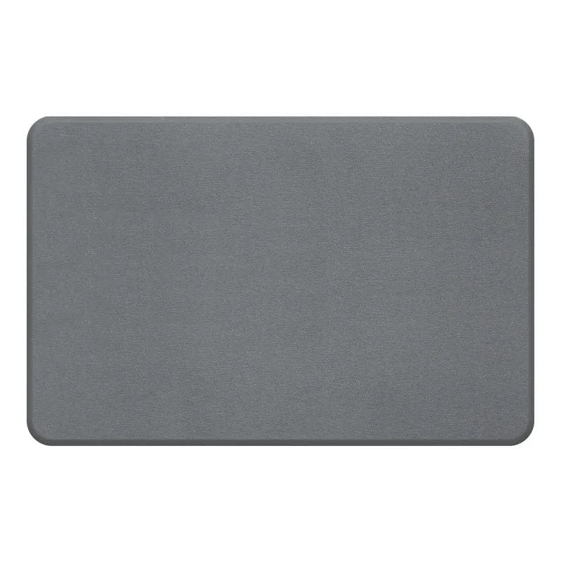 Stone Bath Mat - Grey Non-Slip Bathroom Rug.
