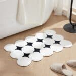 White And Black Bath Mat