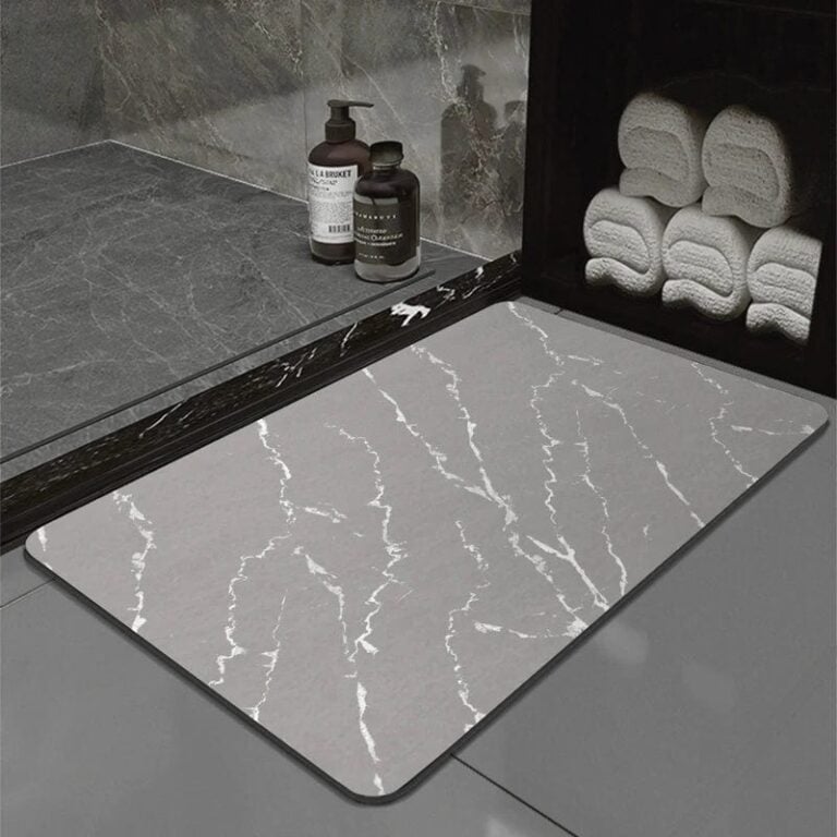 White Marble Bath Mat